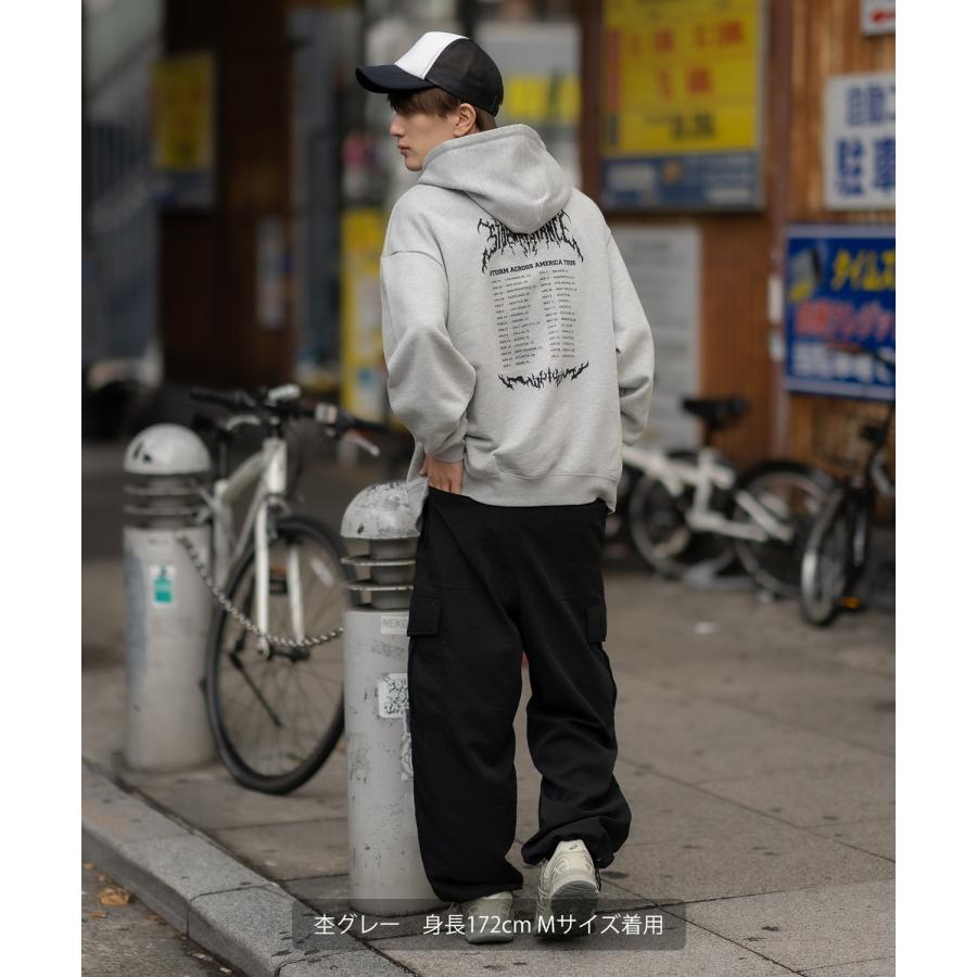 パーカー メンズ SIDEWAY STANCE サイドウェイスタンス オリジナルプリント グラフィック スウェット バンドロゴ オーバーサイズ アメカジ カジュアル | improves | 12