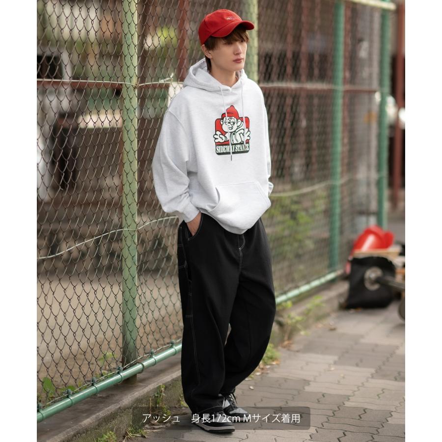 パーカー メンズ SIDEWAY STANCE サイドウェイスタンス オリジナルプリント グラフィック スウェット ラベル オーバーサイズ アメカジ カジュアル | improves | 06