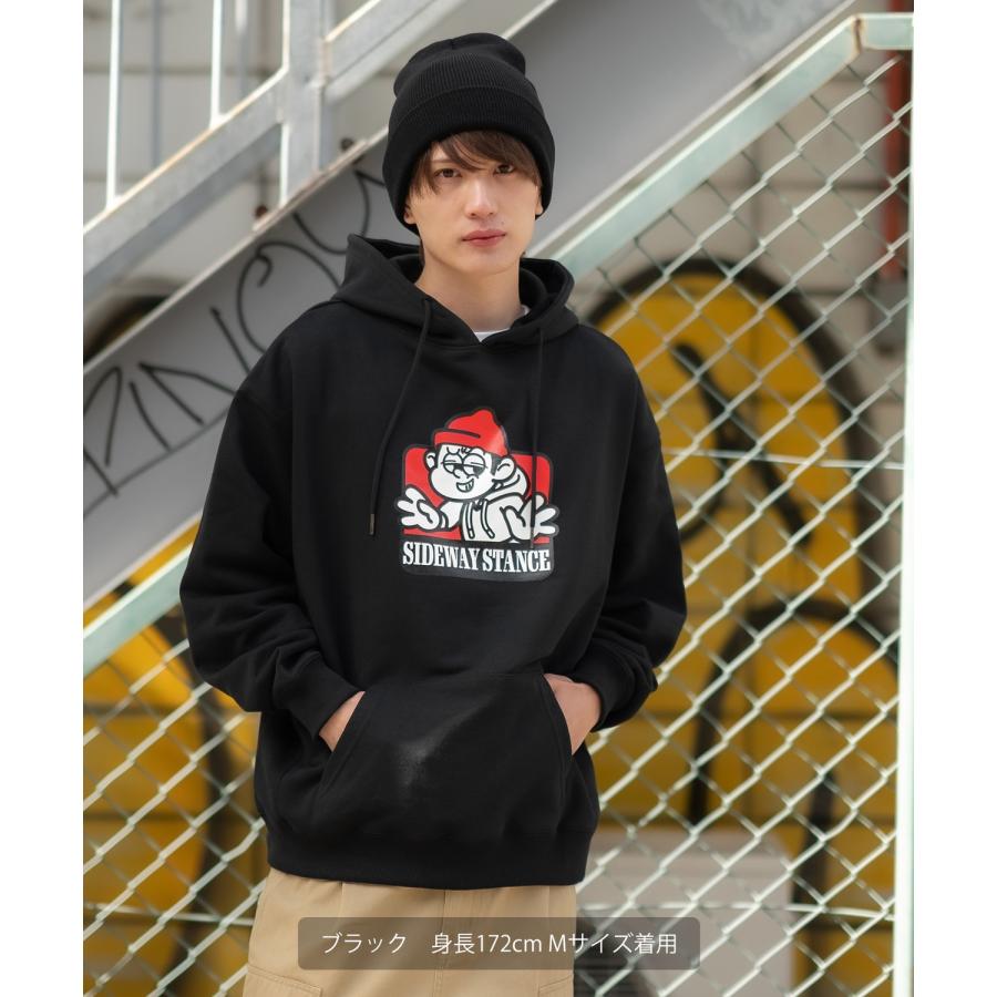 パーカー メンズ SIDEWAY STANCE サイドウェイスタンス オリジナルプリント グラフィック スウェット ラベル オーバーサイズ アメカジ カジュアル | improves | 12