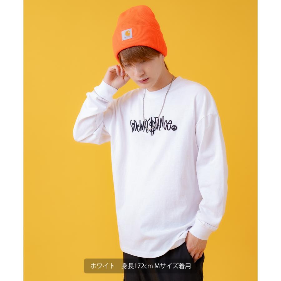 長袖Tシャツ メンズ SIDEWAY STANCE サイドウェイスタンス オリジナルプリント スクリプトロゴ グラフィック ロンT カットソー スケーター ストリート 古着 韓国 | improves | 03