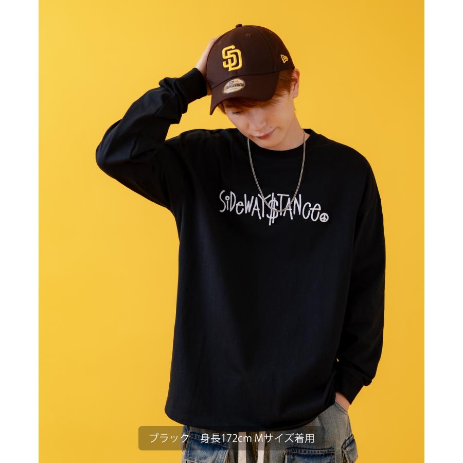 長袖Tシャツ メンズ SIDEWAY STANCE サイドウェイスタンス オリジナルプリント スクリプトロゴ グラフィック ロンT カットソー スケーター ストリート 古着 韓国 | improves | 07