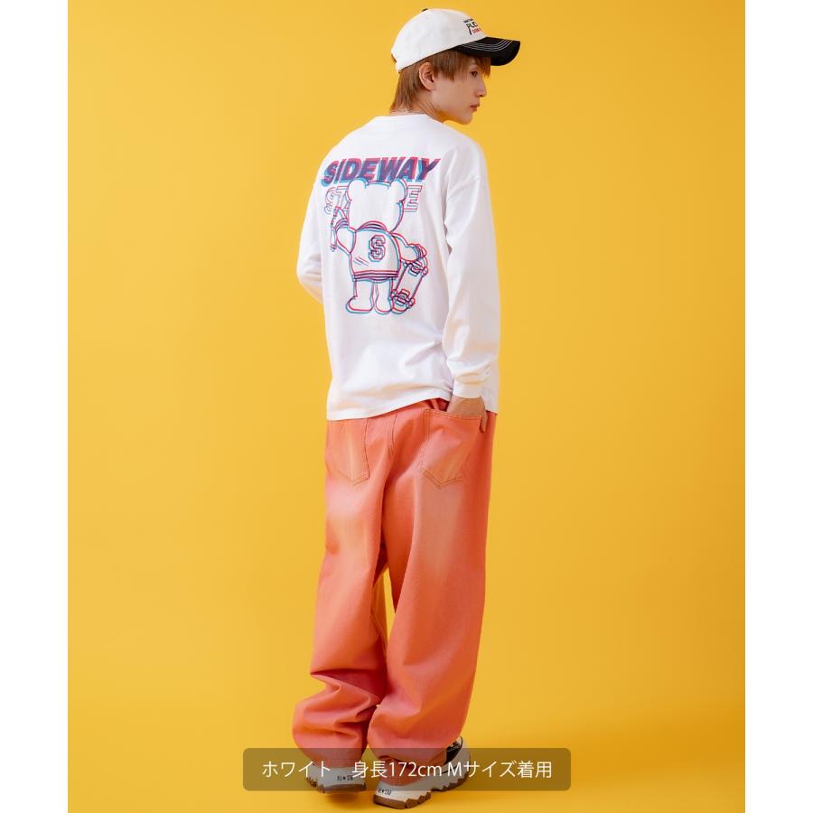 長袖Tシャツ メンズ SIDEWAY STANCE サイドウェイスタンス オリジナルプリント グリッチベア グラフィック ロンT カットソー スケーター ストリート 古着 韓国 | improves | 06