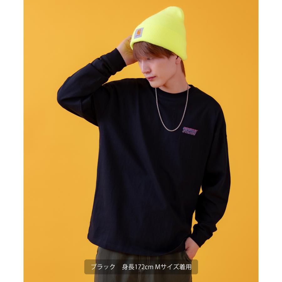 長袖Tシャツ メンズ SIDEWAY STANCE サイドウェイスタンス オリジナルプリント グリッチベア グラフィック ロンT カットソー スケーター ストリート 古着 韓国 | improves | 07