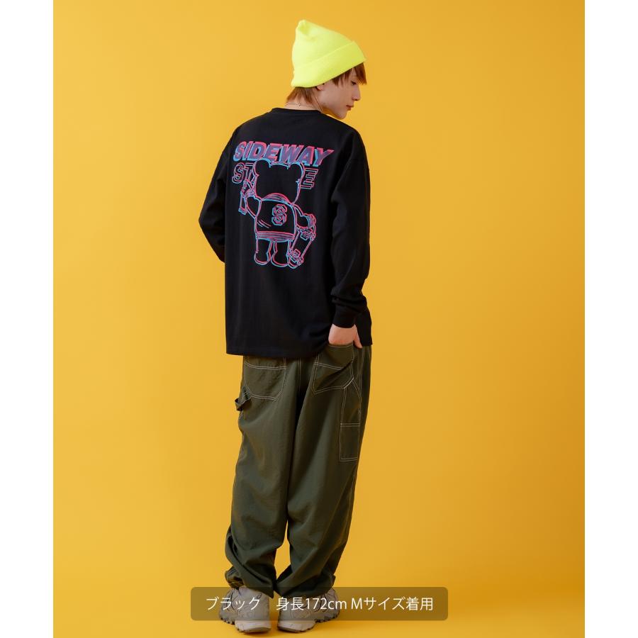 長袖Tシャツ メンズ SIDEWAY STANCE サイドウェイスタンス オリジナルプリント グリッチベア グラフィック ロンT カットソー スケーター ストリート 古着 韓国 | improves | 11