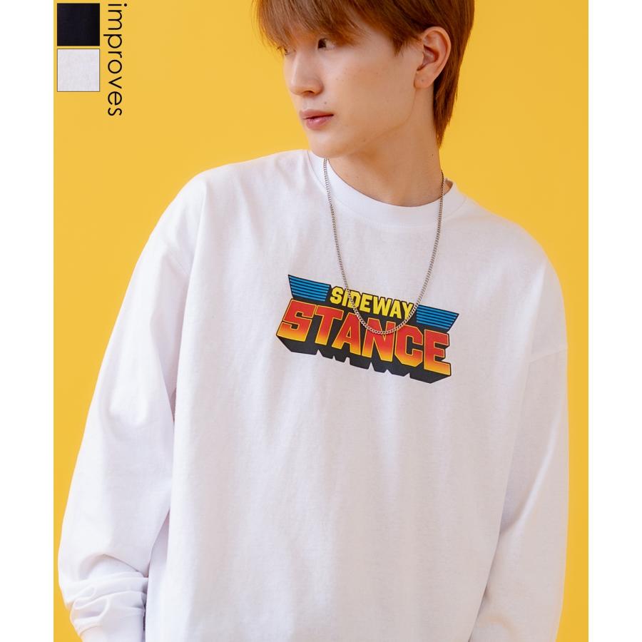 長袖Tシャツ メンズ SIDEWAY STANCE サイドウェイスタンス オリジナルプリント レンジャーロゴ グラフィック ロンT カットソー スケーター ストリート 古着 韓国 | improves
