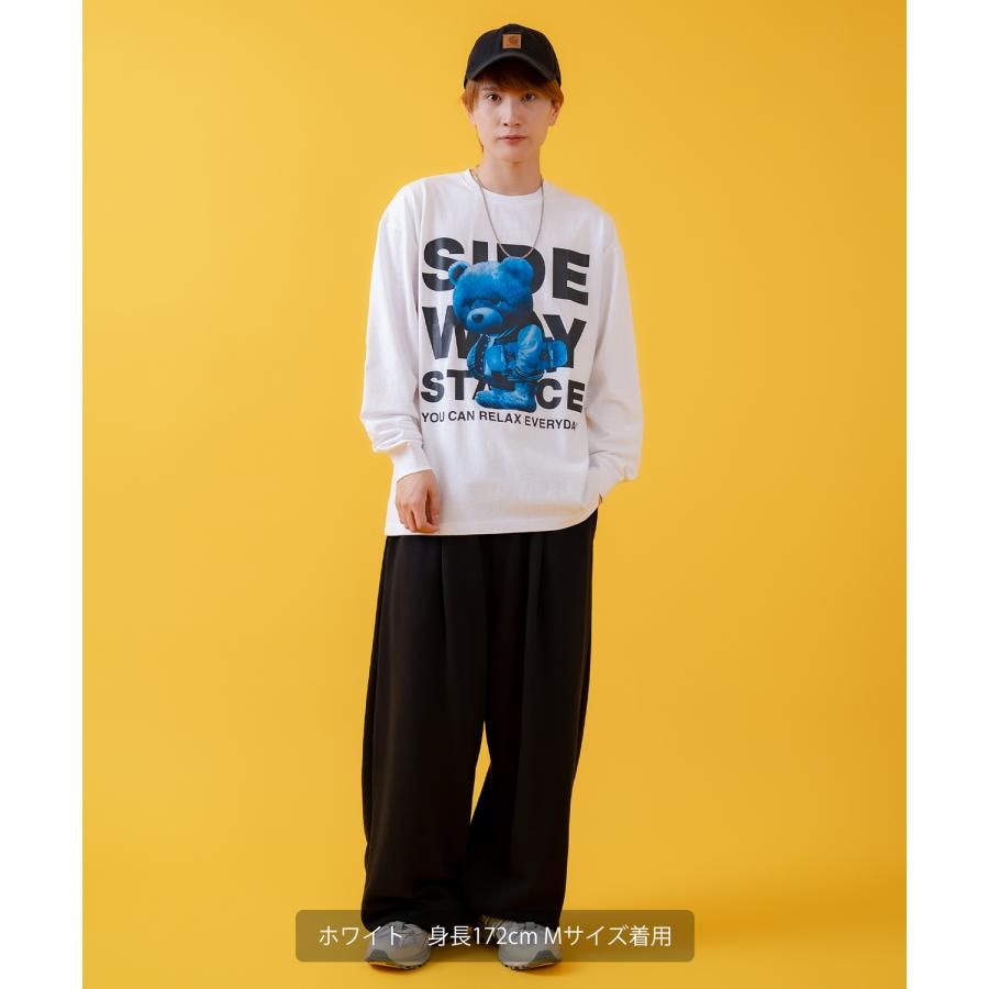 長袖Tシャツ メンズ SIDEWAY STANCE サイドウェイスタンス オリジナルプリント ダウナーベア グラフィック ロンT カットソー スケーター ストリート 古着 韓国 | improves | 07