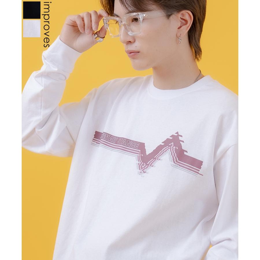 長袖Tシャツ メンズ SIDEWAY STANCE サイドウェイスタンス オリジナルプリント レトロゲーム グラフィック ロンT カットソー スケーター ストリート 古着 韓国 | improves