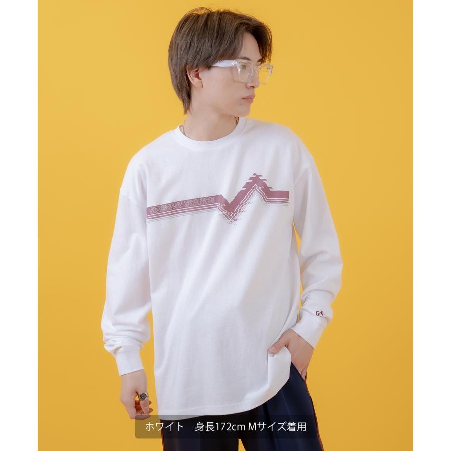 長袖Tシャツ メンズ SIDEWAY STANCE サイドウェイスタンス オリジナルプリント レトロゲーム グラフィック ロンT カットソー スケーター ストリート 古着 韓国 | improves | 03