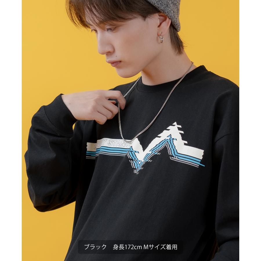 長袖Tシャツ メンズ SIDEWAY STANCE サイドウェイスタンス オリジナルプリント レトロゲーム グラフィック ロンT カットソー スケーター ストリート 古着 韓国 | improves | 07