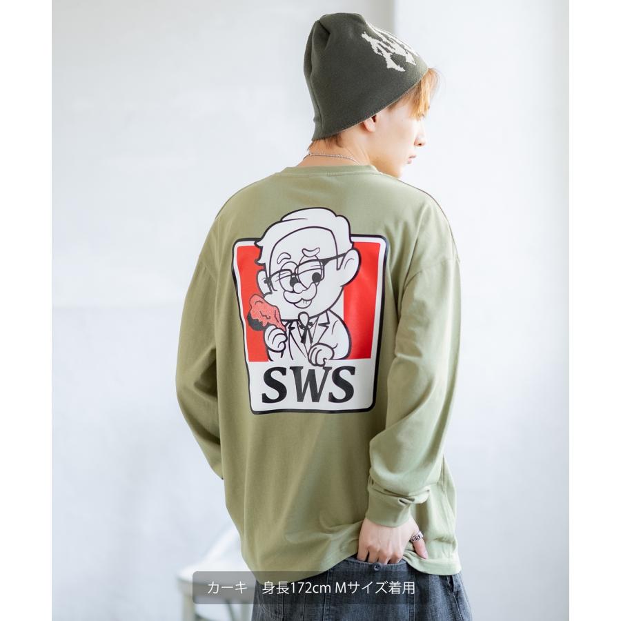 長袖Tシャツ メンズ SIDEWAY STANCE サイドウェイスタンス オリジナルプリント SWSチキン カットソー ロンT カジュアル スケーター ストリート 古着MIX 韓国 | improves | 16