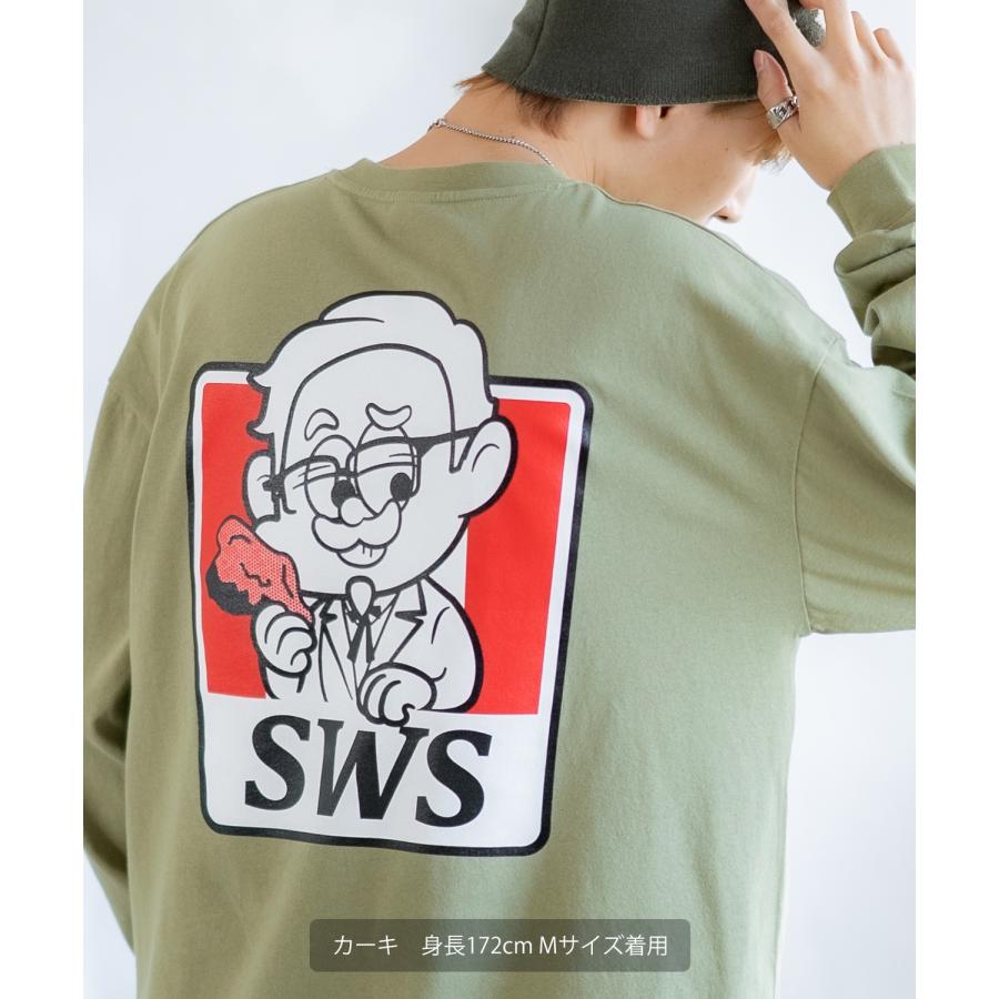 長袖Tシャツ メンズ SIDEWAY STANCE サイドウェイスタンス オリジナルプリント SWSチキン カットソー ロンT カジュアル スケーター ストリート 古着MIX 韓国 | improves | 17