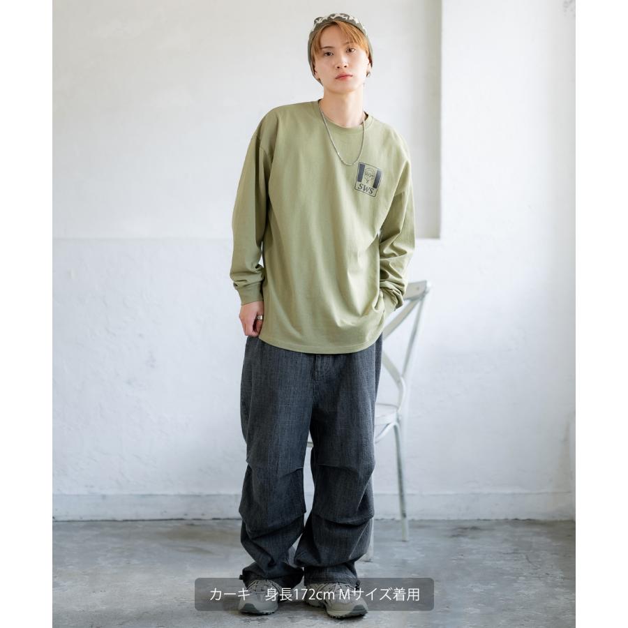 長袖Tシャツ メンズ SIDEWAY STANCE サイドウェイスタンス オリジナルプリント SWSチキン カットソー ロンT カジュアル スケーター ストリート 古着MIX 韓国 | improves | 18