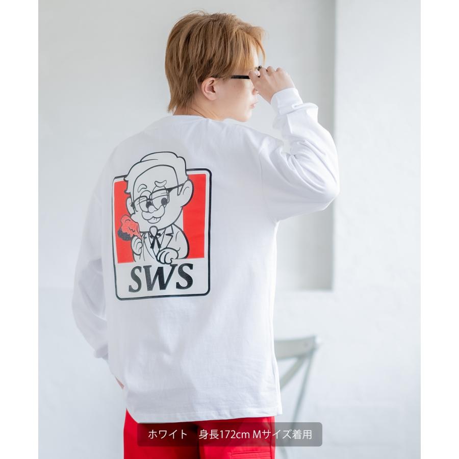 長袖Tシャツ メンズ SIDEWAY STANCE サイドウェイスタンス オリジナルプリント SWSチキン カットソー ロンT カジュアル スケーター ストリート 古着MIX 韓国 | improves | 05