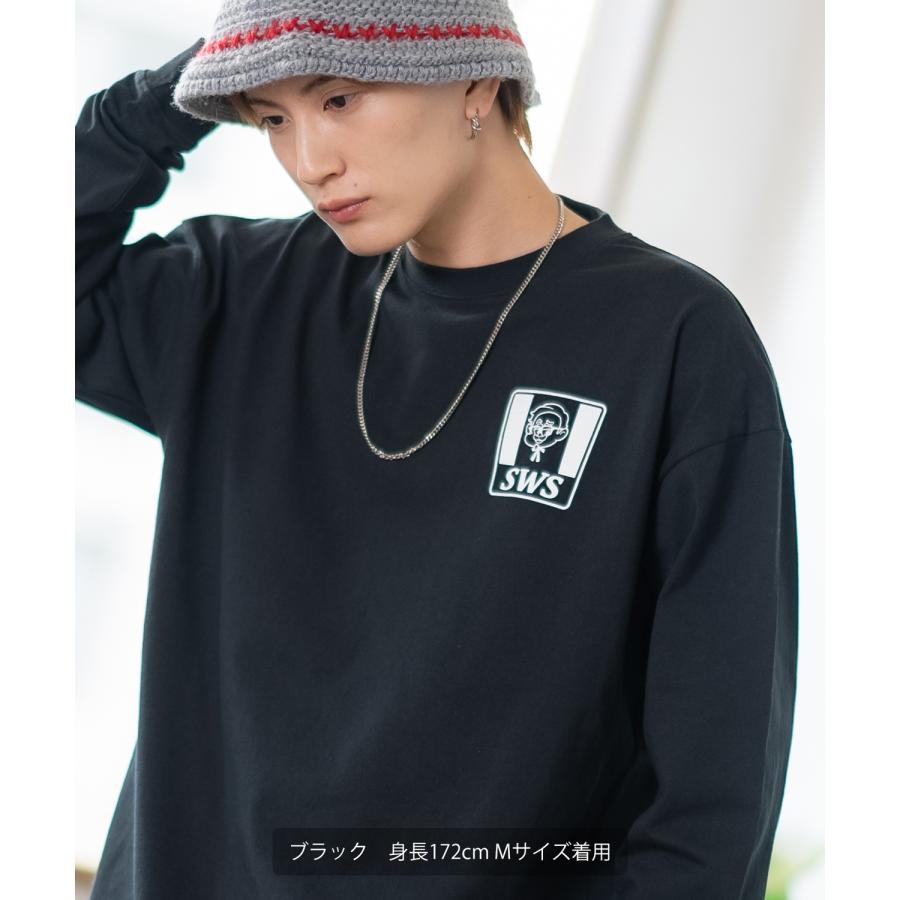 長袖Tシャツ メンズ SIDEWAY STANCE サイドウェイスタンス オリジナルプリント SWSチキン カットソー ロンT カジュアル スケーター ストリート 古着MIX 韓国 | improves | 09