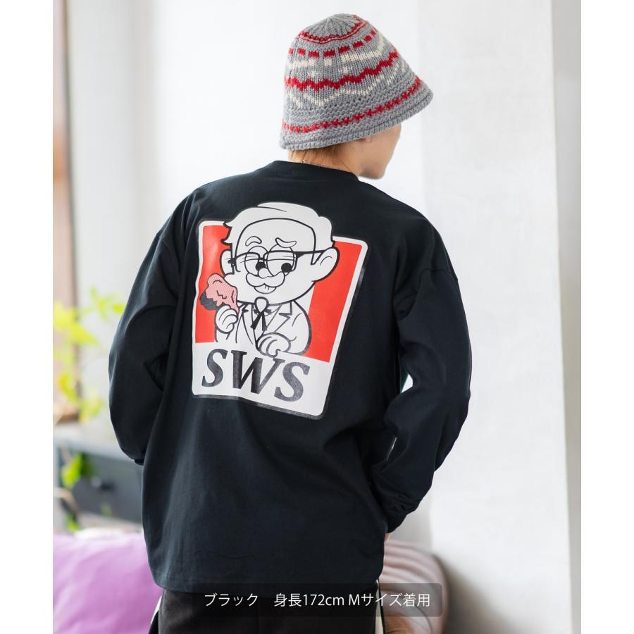 長袖Tシャツ メンズ SIDEWAY STANCE サイドウェイスタンス オリジナルプリント SWSチキン カットソー ロンT カジュアル スケーター ストリート 古着MIX 韓国 | improves | 10