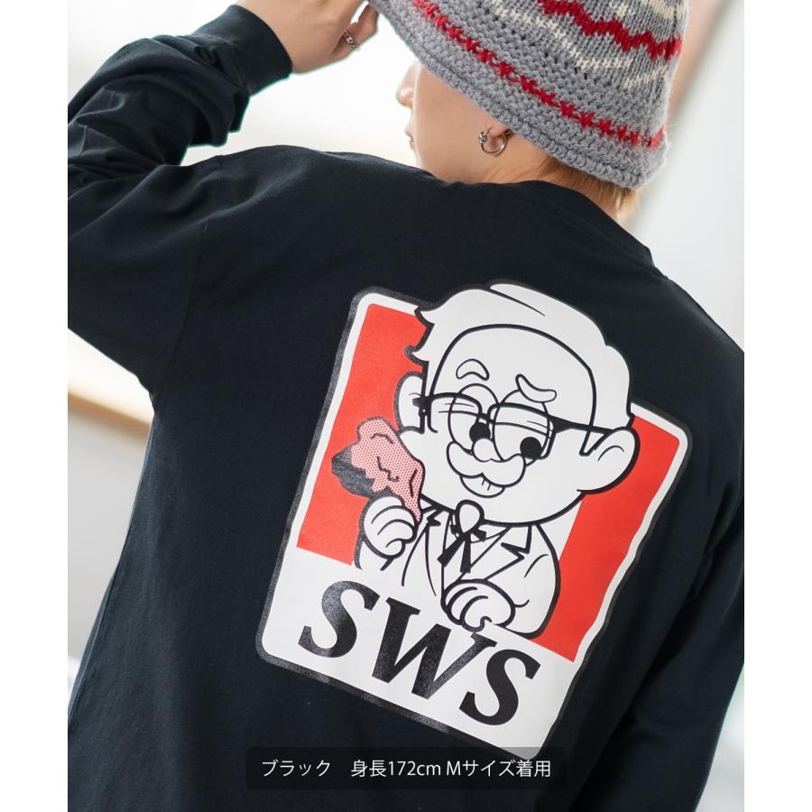 長袖Tシャツ メンズ SIDEWAY STANCE サイドウェイスタンス オリジナルプリント SWSチキン カットソー ロンT カジュアル スケーター ストリート 古着MIX 韓国 | improves | 11