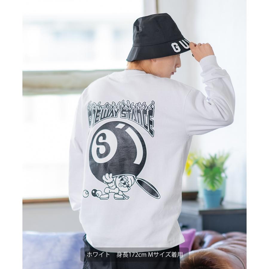 長袖Tシャツ メンズ SIDEWAY STANCE サイドウェイスタンス オリジナルプリント Sボール カットソー ロンT カジュアル スケーター ストリート 古着MIX 韓国 | improves | 06