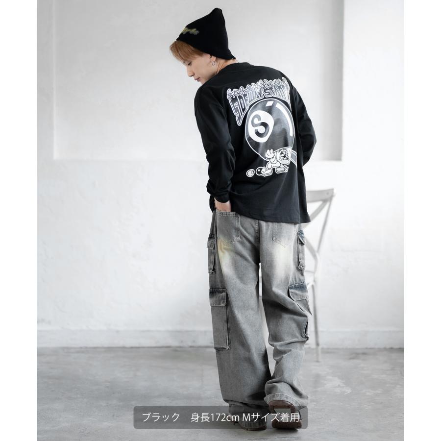 長袖Tシャツ メンズ SIDEWAY STANCE サイドウェイスタンス オリジナルプリント Sボール カットソー ロンT カジュアル スケーター ストリート 古着MIX 韓国 | improves | 12