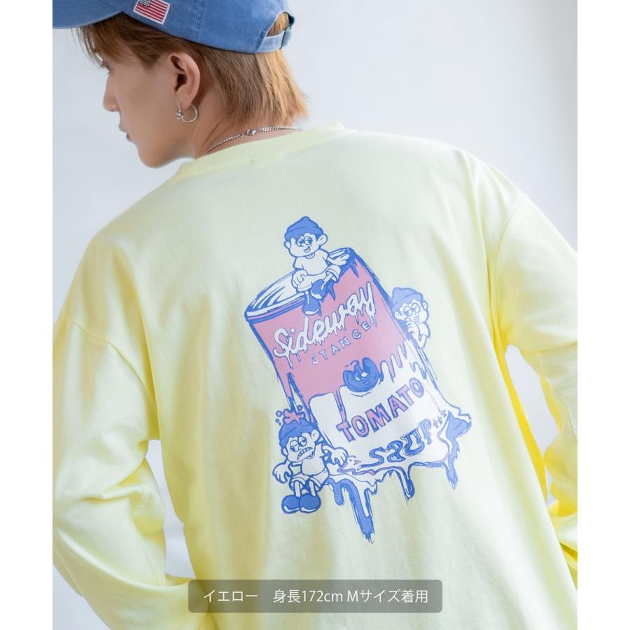 長袖Tシャツ メンズ SIDEWAY STANCE サイドウェイスタンス オリジナルプリント スープ缶 カットソー ロンT カジュアル スケーター ストリート 古着MIX 韓国 | improves | 16