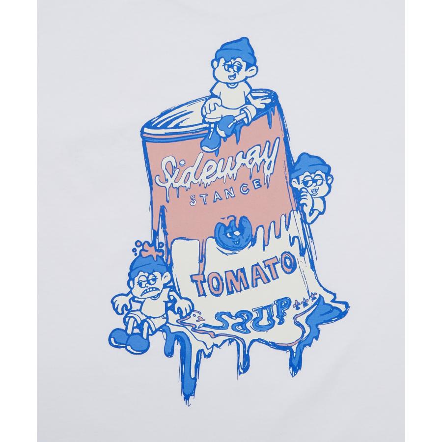 長袖Tシャツ メンズ SIDEWAY STANCE サイドウェイスタンス オリジナルプリント スープ缶 カットソー ロンT カジュアル スケーター ストリート 古着MIX 韓国 | improves | 21