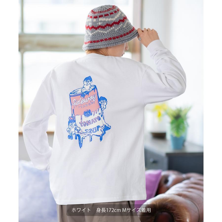 長袖Tシャツ メンズ SIDEWAY STANCE サイドウェイスタンス オリジナルプリント スープ缶 カットソー ロンT カジュアル スケーター ストリート 古着MIX 韓国 | improves | 05