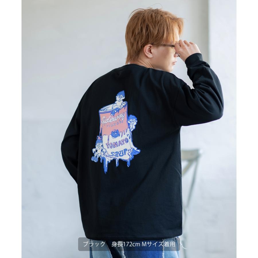 長袖Tシャツ メンズ SIDEWAY STANCE サイドウェイスタンス オリジナルプリント スープ缶 カットソー ロンT カジュアル スケーター ストリート 古着MIX 韓国 | improves | 10