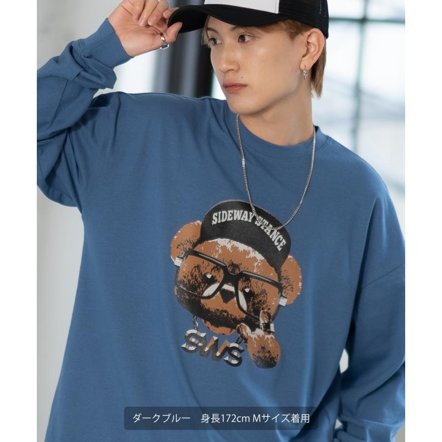 長袖Tシャツ メンズ SIDEWAY STANCE サイドウェイスタンス オリジナルプリント チーズベア カットソー ロンT カジュアル スケーター ストリート 古着MIX 韓国 | improves | 12