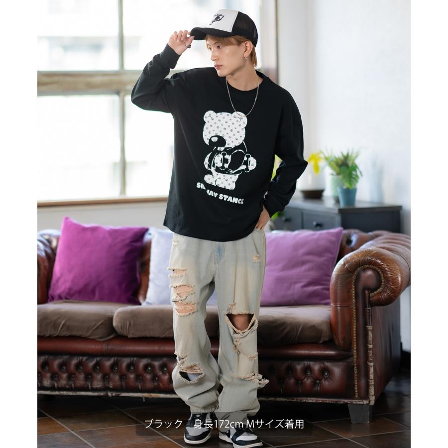 長袖Tシャツ メンズ SIDEWAY STANCE サイドウェイスタンス オリジナルプリント モノグラム カットソー ロンT カジュアル スケーター ストリート 古着MIX 韓国 | improves | 10