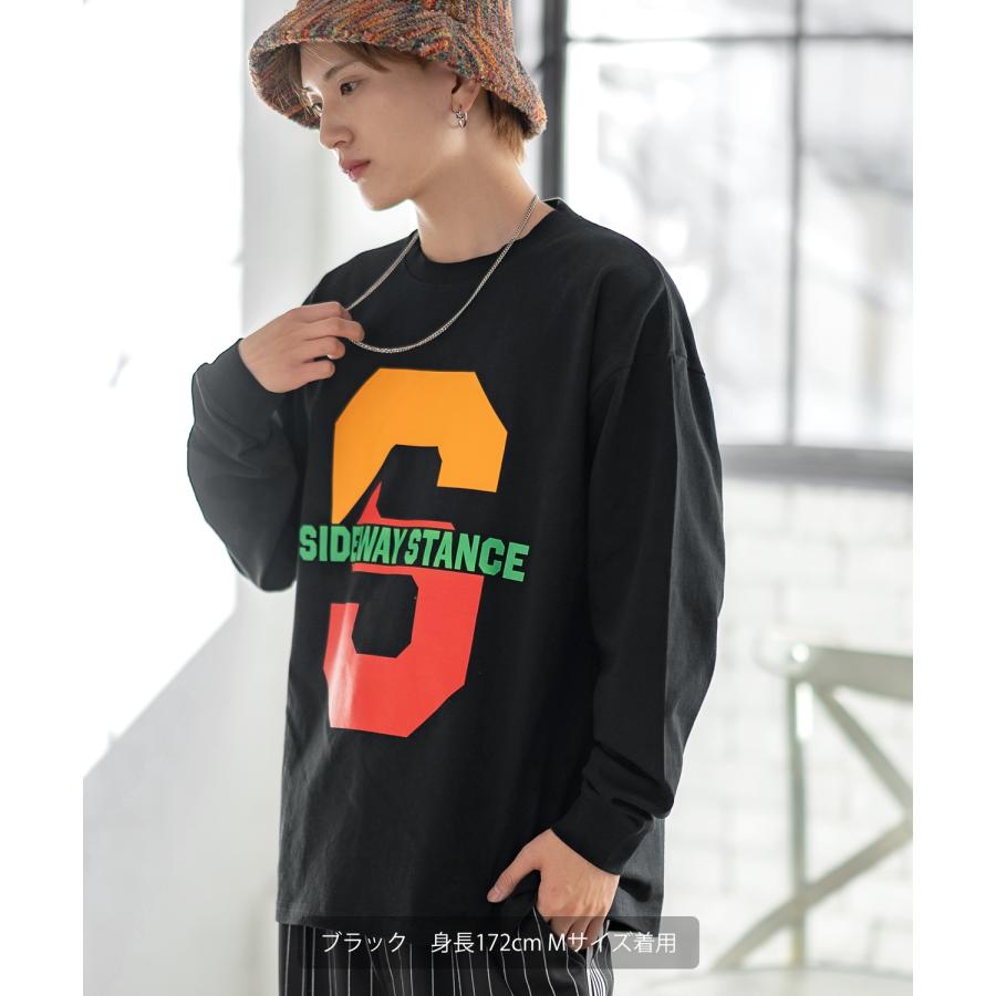 長袖Tシャツ メンズ SIDEWAY STANCE サイドウェイスタンス オリジナルプリント カレッジロゴ カットソー ロンT カジュアル スケーター ストリート 古着MIX 韓国 | improves | 04