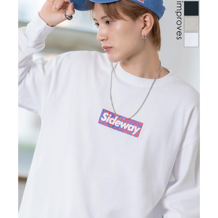 長袖Tシャツ メンズ SIDEWAY STANCE サイドウェイスタンス オリジナルプリント ボックスロゴ カットソー ロンT カジュアル スケーター ストリート 古着MIX 韓国 | improves