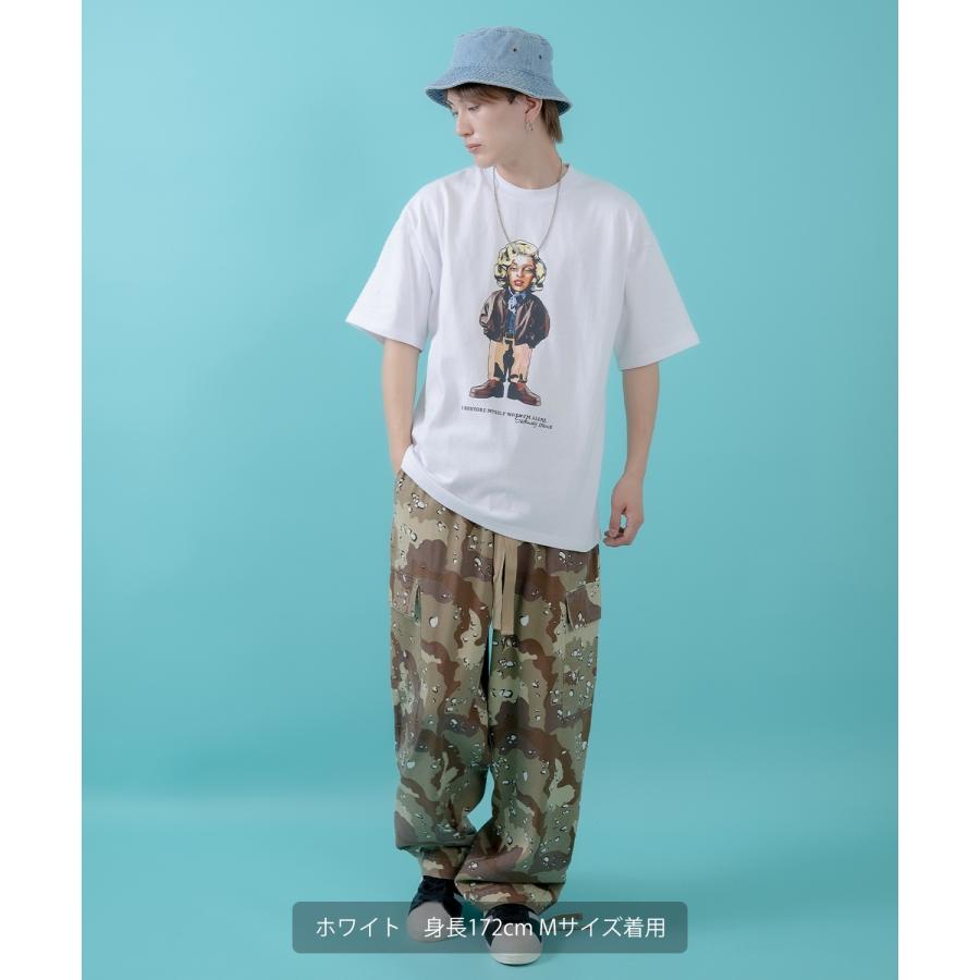 半袖Tシャツ メンズ レディース オリジナルプリント オールド ウーマン グラフィック カットソー 大きめ アメカジ カジュアル スケーター ストリート 古着MIX | improves | 13