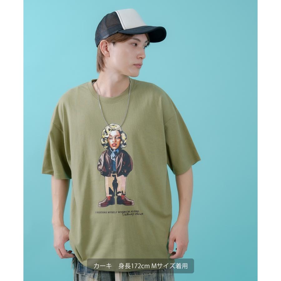 半袖Tシャツ メンズ レディース オリジナルプリント オールド ウーマン グラフィック カットソー 大きめ アメカジ カジュアル スケーター ストリート 古着MIX | improves | 14