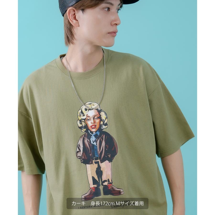 半袖Tシャツ メンズ レディース オリジナルプリント オールド ウーマン グラフィック カットソー 大きめ アメカジ カジュアル スケーター ストリート 古着MIX | improves | 15