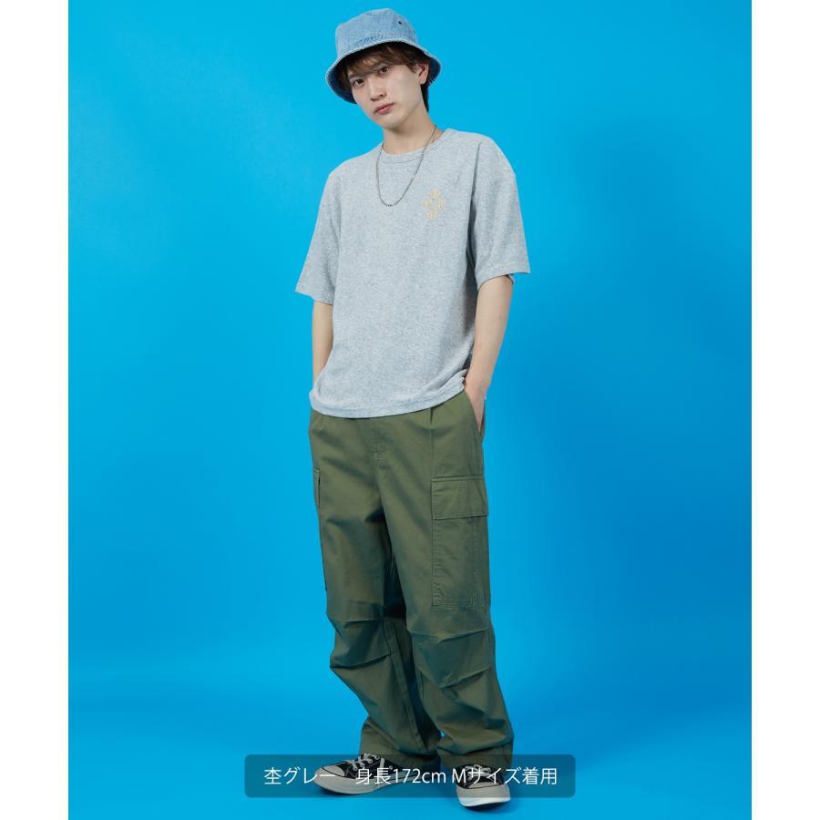 Tシャツ メンズ SIDEWAY STANCE サイドウェイスタンス パイル地 半袖カットソー プリント 刺しゅう アメカジ カジュアル スケーター ストリート 古着MIX 韓国 | improves | 18