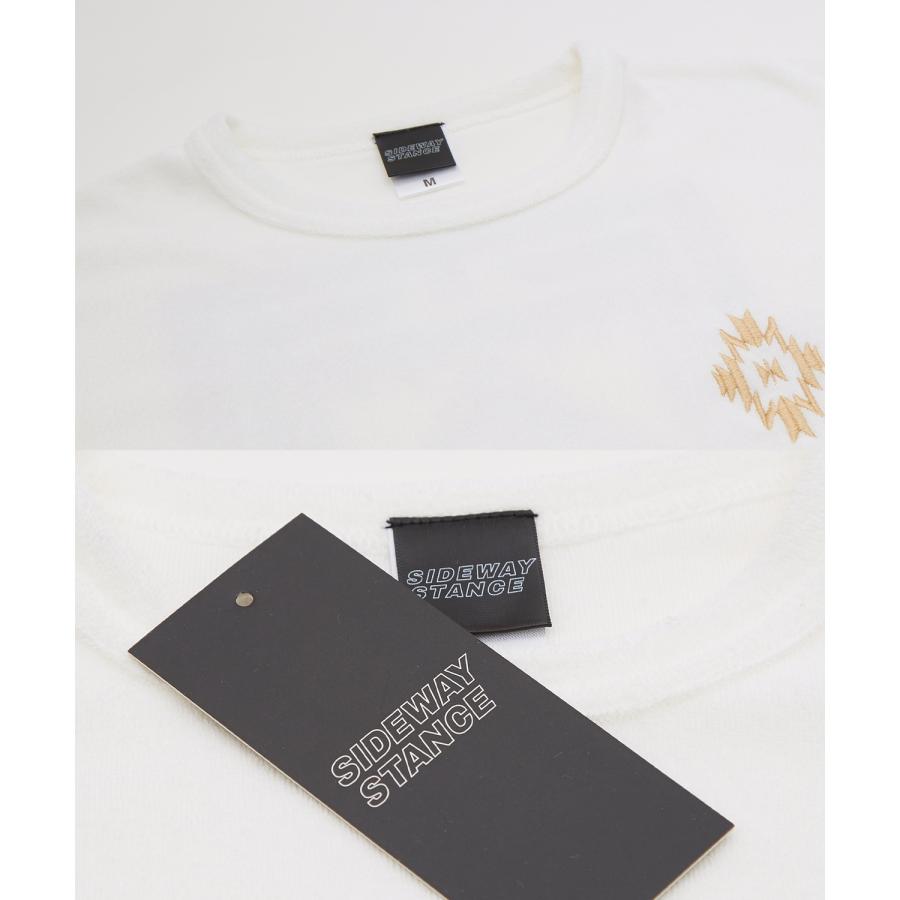 Tシャツ メンズ SIDEWAY STANCE サイドウェイスタンス パイル地 半袖カットソー プリント 刺しゅう アメカジ カジュアル スケーター ストリート 古着MIX 韓国 | improves | 21