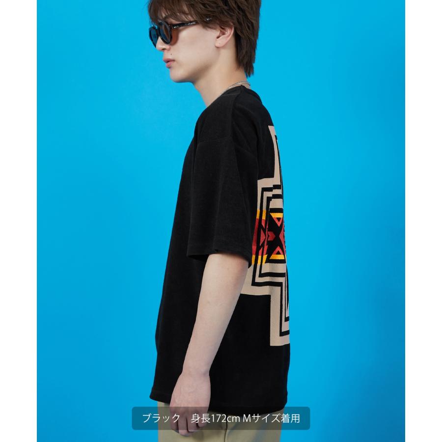 Tシャツ メンズ SIDEWAY STANCE サイドウェイスタンス パイル地 半袖カットソー プリント 刺しゅう アメカジ カジュアル スケーター ストリート 古着MIX 韓国 | improves | 05