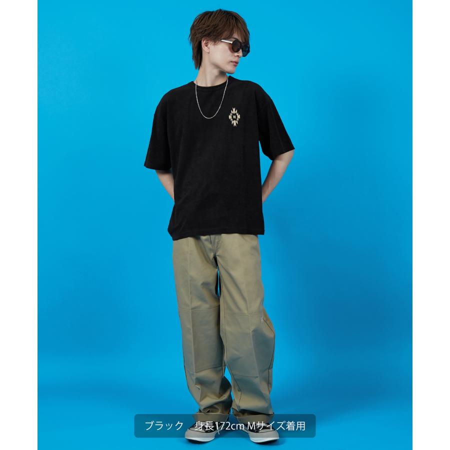 Tシャツ メンズ SIDEWAY STANCE サイドウェイスタンス パイル地 半袖カットソー プリント 刺しゅう アメカジ カジュアル スケーター ストリート 古着MIX 韓国 | improves | 07