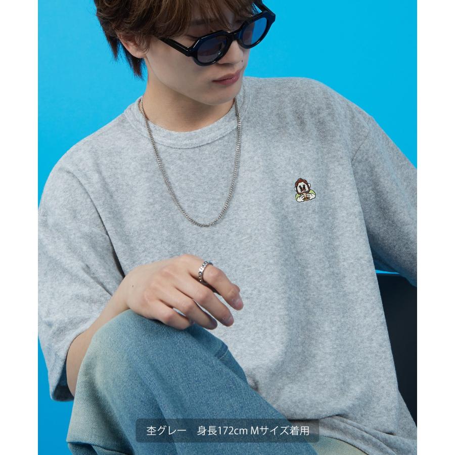 Tシャツ メンズ SIDEWAY STANCE サイドウェイスタンス パイル地 半袖カットソー ワンポイント刺しゅう アメカジ カジュアル スケーター ストリート 古着MIX 韓国 | improves | 17