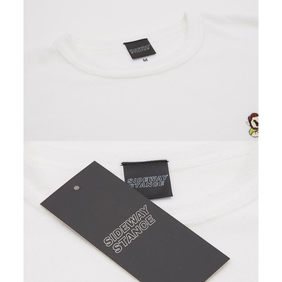 Tシャツ メンズ SIDEWAY STANCE サイドウェイスタンス パイル地 半袖カットソー ワンポイント刺しゅう アメカジ カジュアル スケーター ストリート 古着MIX 韓国 | improves | 21