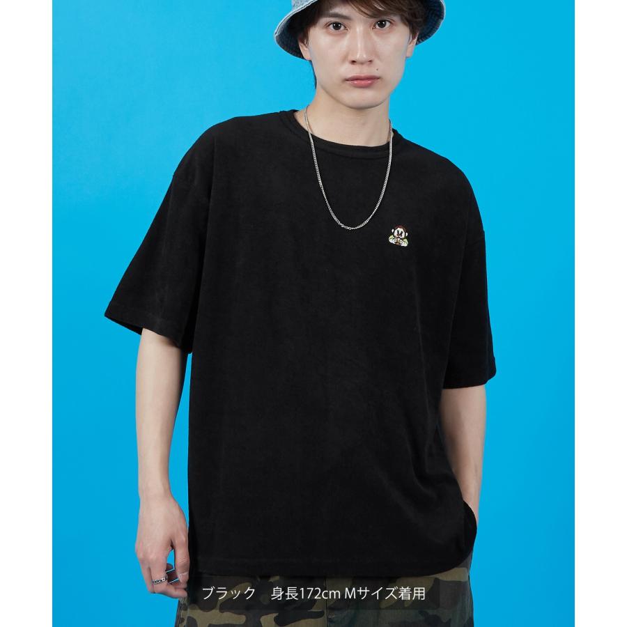 Tシャツ メンズ SIDEWAY STANCE サイドウェイスタンス パイル地 半袖カットソー ワンポイント刺しゅう アメカジ カジュアル スケーター ストリート 古着MIX 韓国 | improves | 09