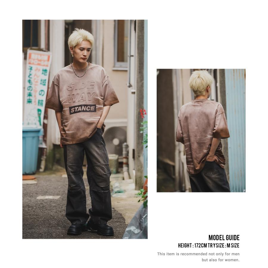 Tシャツ メンズ SIDEWAY STANCE サイドウェイスタンス エンボス ロゴプリント アメカジ カジュアル スケーター ストリート 古着MIX 韓国 | improves | 16