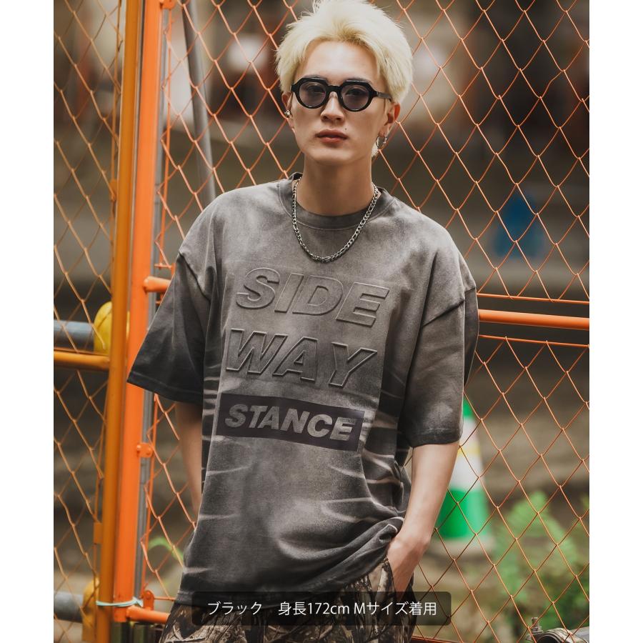 Tシャツ メンズ SIDEWAY STANCE サイドウェイスタンス エンボス ロゴプリント アメカジ カジュアル スケーター ストリート 古着MIX 韓国 | improves | 03