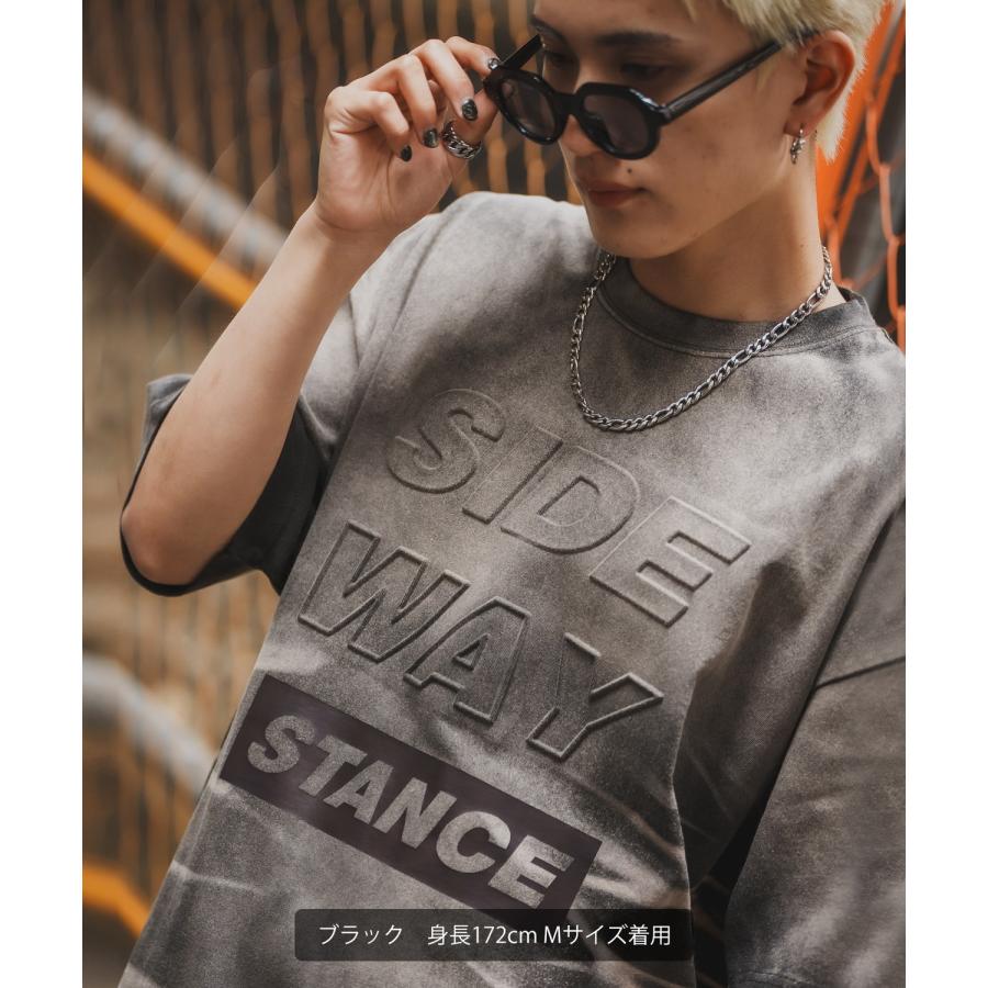 Tシャツ メンズ SIDEWAY STANCE サイドウェイスタンス エンボス ロゴプリント アメカジ カジュアル スケーター ストリート 古着MIX 韓国 | improves | 04