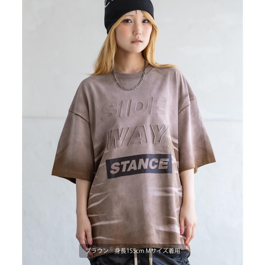 Tシャツ メンズ SIDEWAY STANCE サイドウェイスタンス エンボス ロゴプリント アメカジ カジュアル スケーター ストリート 古着MIX 韓国 | improves | 09
