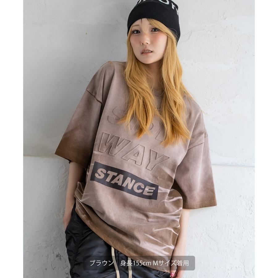 Tシャツ メンズ SIDEWAY STANCE サイドウェイスタンス エンボス ロゴプリント アメカジ カジュアル スケーター ストリート 古着MIX 韓国 | improves | 10