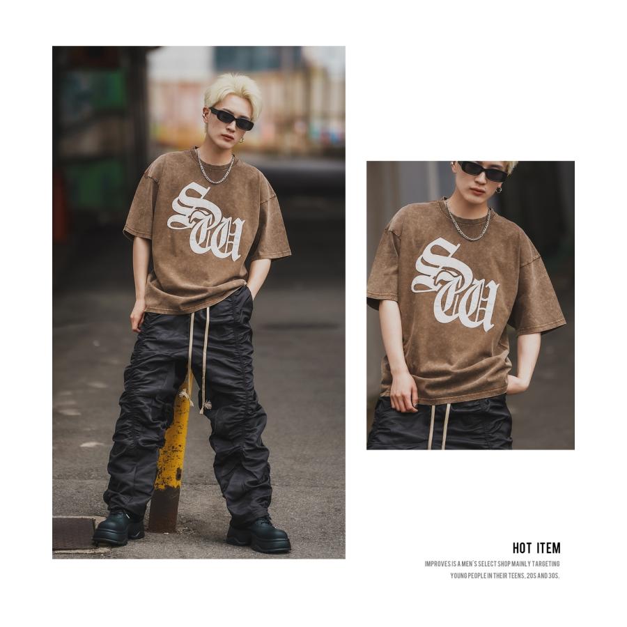 Tシャツ メンズ SIDEWAY STANCE サイドウェイスタンス ロゴ刺しゅう アメカジ カジュアル スケーター ストリート 古着MIX 韓国 | improves | 14