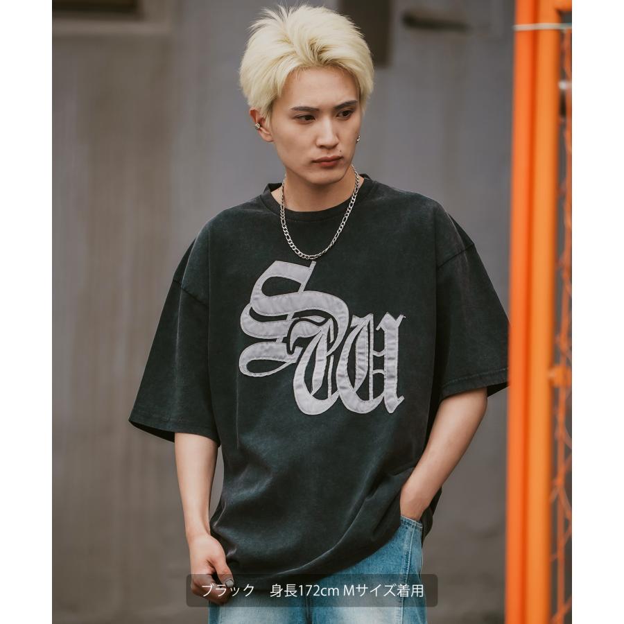 Tシャツ メンズ SIDEWAY STANCE サイドウェイスタンス ロゴ刺しゅう アメカジ カジュアル スケーター ストリート 古着MIX 韓国 | improves | 06