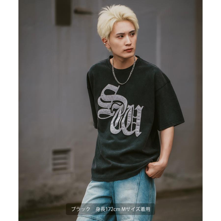 Tシャツ メンズ SIDEWAY STANCE サイドウェイスタンス ロゴ刺しゅう アメカジ カジュアル スケーター ストリート 古着MIX 韓国 | improves | 07