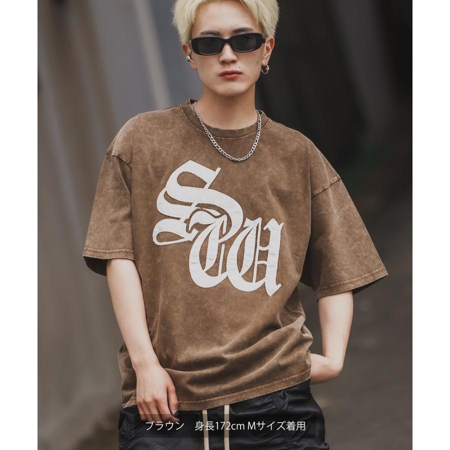 Tシャツ メンズ SIDEWAY STANCE サイドウェイスタンス ロゴ刺しゅう アメカジ カジュアル スケーター ストリート 古着MIX 韓国 | improves | 10