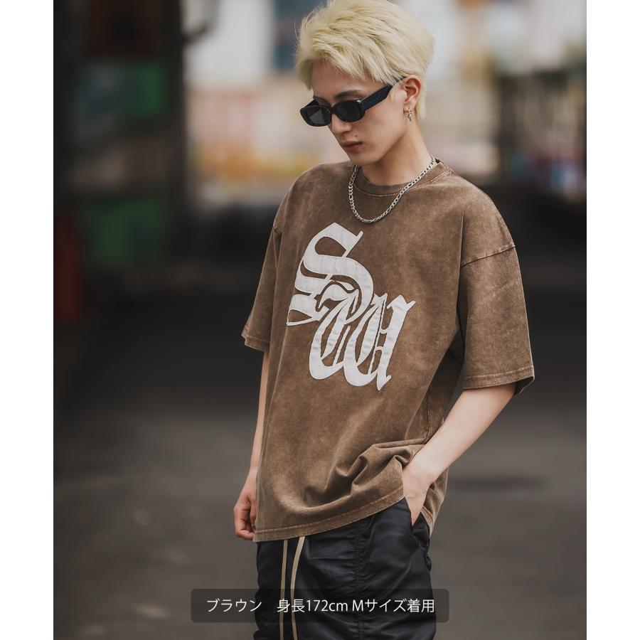 Tシャツ メンズ SIDEWAY STANCE サイドウェイスタンス ロゴ刺しゅう アメカジ カジュアル スケーター ストリート 古着MIX 韓国 | improves | 11